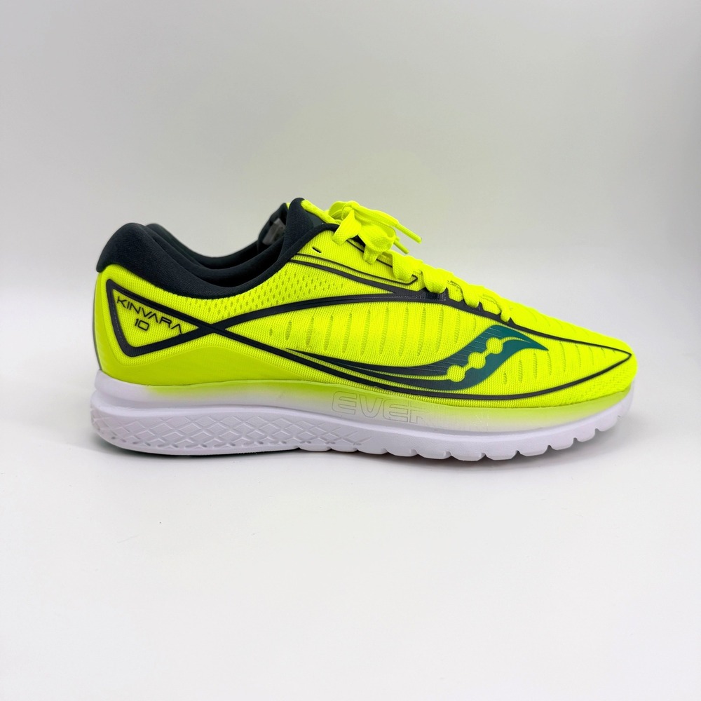 Saucony Kinvara 10 Shoes Mens Size 9  Yellow Low Top Running EVERUN Neon Sneaker - Picture 7 of 15